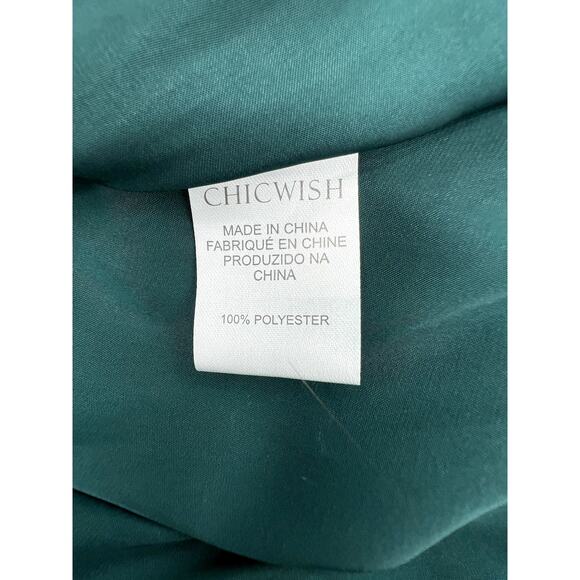 ROMANTIC LONG SLEEVE TEAL MIDI DRESS (Womans: Small) - Picture 11 of 12